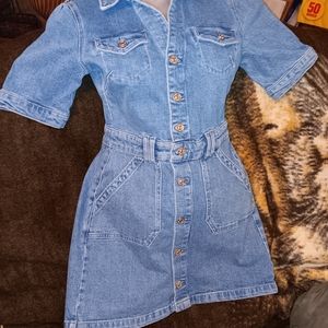 Paige Blue Denim Mini Dress